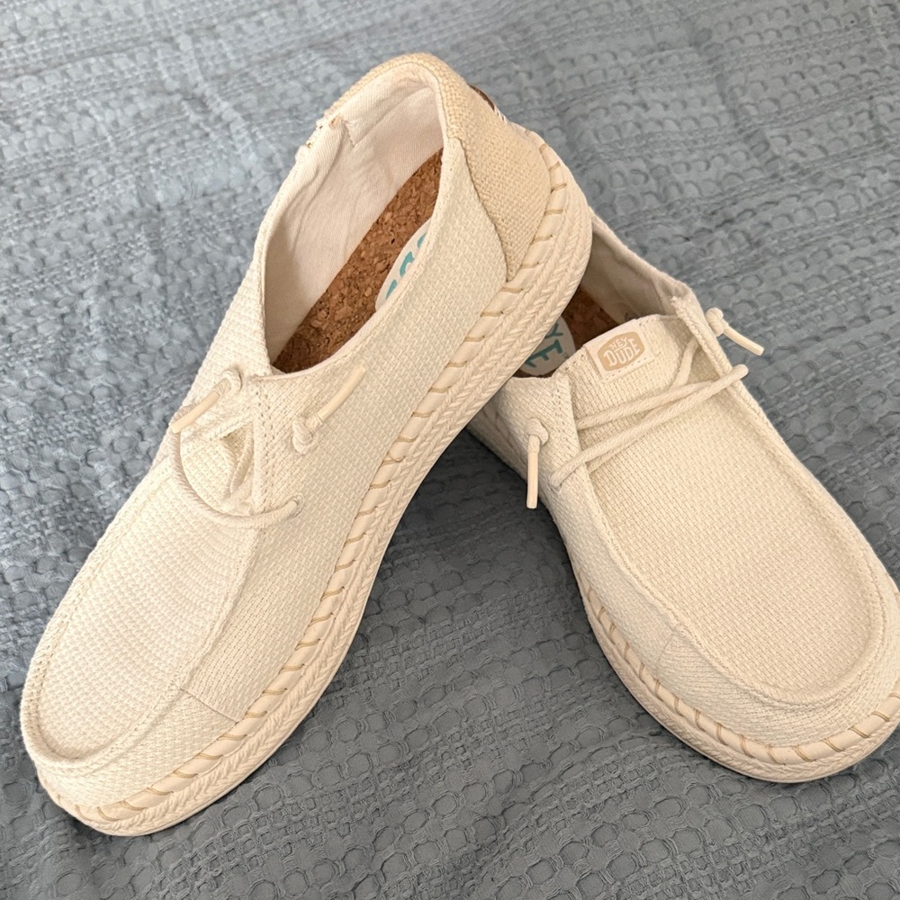 Hey Dude Women's Cream Slip-On Loafers